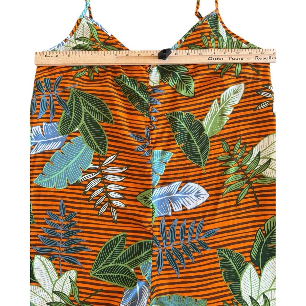 Cotton On Womens‎ Jumpsuit Wide Leg Tropical Jungle Boho Island Vacation Sz L - Picture 5 of 11